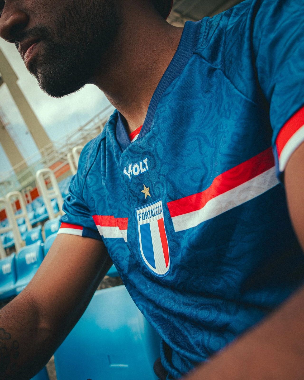 Camisa Plus Jogo 3 2025 Fortaleza Esporte Clube Masculina Azul Marinho Volt