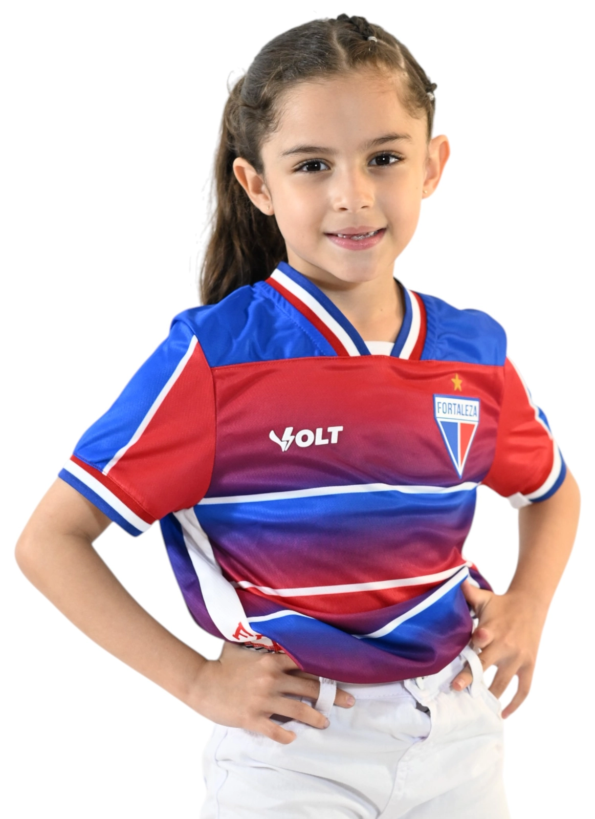 Camisa Tradição Futsal 2025 Fortaleza Esporte Clube Infanto Juvenil Tricolor Volt
